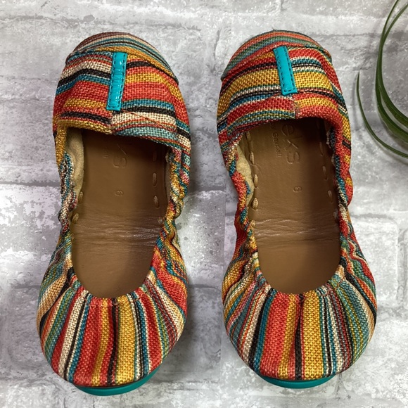 🍀🌸Tieks Sunset stripe Vegan flats 🌸🍀 - Picture 9 of 10